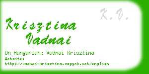 krisztina vadnai business card